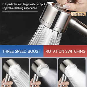 304 Stainless Steel <strong>High</strong> <strong>Pressure</strong> Handheld Shower Head 3 Modes Large Flow <strong>Sprayer</strong> Shower <strong>Faucet</strong> Bathroom Accessories Shower Head - Product Image 3