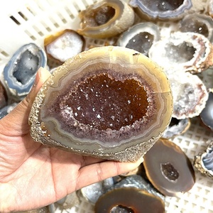 Toptan toplu yüksek kaliteli şifa doğal akik Geodes kristal taş Geodes ev dekorasyon için - Product Image 2