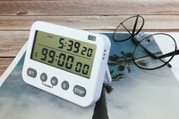 Penjualan laris modern layar besar dua set pengatur waktu pengocok digital dengan dua set pengatur waktu alarm goyang dan cahaya