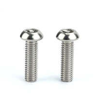 Sekrup Kepala Tombol Torx Pengaman Tahan Korosi SS304/316 Metrik Hexalobular Socket dengan Pin