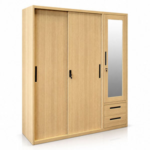 Armoire en acier imprimée sur mesure à <span class=keywords><strong>3</strong></span> <span class=keywords><strong>portes</strong></span> avec miroir, meuble de chambre moderne, placard métallique pour le rangement des vêtements - Product Image 1
