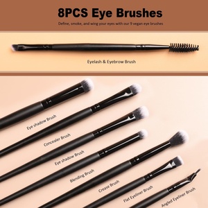 Lot de 10 ou 15 pinceaux de maquillage personnalisables avec logo, kit de pinceaux pour le visage et le fond de teint, avec emballage - Product Image 2