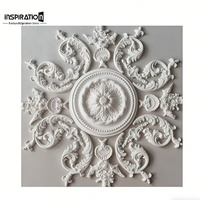 Ornement de plafond antique européen GRG, sur mesure, style français, rosette en plâtre renforcé de fibre de verre pour la décoration du salon