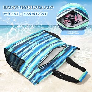 Bolsa de Playa de Poliéster al por Mayor, Bolsa de Compras Reutilizable con Forro Impermeable - Product Image 5