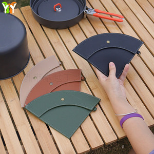 In stock: Fan-shaped <b>coffee</b> <b>filter</b> paper sleeve, tea brewing paper, leather hanging bag, outdoor hanging dustproof <b>filter</b> paper - Product Image 1