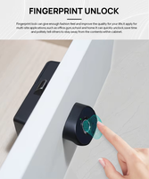 Verrou d'empreintes digitales de meubles intelligents pour débutants avec poignée adaptée à la serrure d'armoire à chaussures de table de chevet