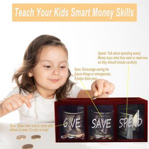 <span class=keywords><strong>Billetes</strong></span> Monedas Caja de madera <span class=keywords><strong>para</strong></span> ahorrar dinero <span class=keywords><strong>Hucha</strong></span> <span class=keywords><strong>para</strong></span> niños Adultos Dormitorio Sala de estar Lavandería Encimera - Product Image 3