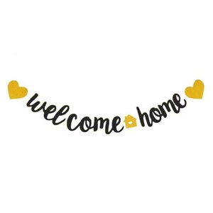 Banderola de Letras con Purpurina y Patrón de <span class=keywords><strong>Corazones</strong></span> para Decoración de Fiestas de Bienvenida en Casa y Bodas, Modelo HJ2025 Transfronterizo - Product Image 3