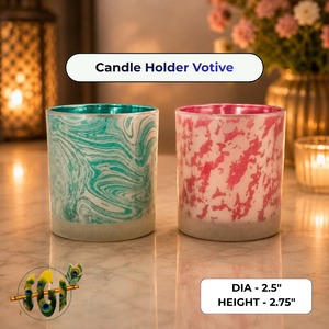 Portavelas de Vidrio Hecho a Mano, Resistente al Calor, de Alta Calidad para Navidad, Pascua y San Valentín - Product Image 1