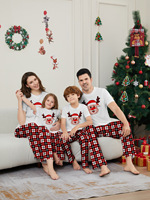 Ensemble de pyjamas de Noël pour la famille 2026, manches courtes, pantalon long, vêtements de nuit assortis, taille plus 4XL, vêtements de détente de Noël, vêtements de nuit doux