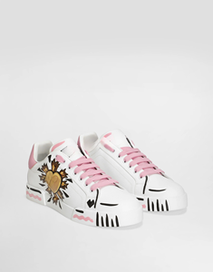 Nuevas Zapatillas Gabbana 2026 de Moda Dolces: Tendencia Primavera Amor Sol Graffiti Cómodas Ligeras con Suela Gruesa y Punta Redonda de Caña Baja - Product Image 2