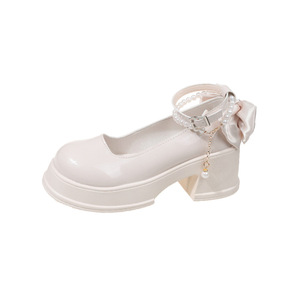 Primavera/Verano Tacones altos con faldas Tacones altos Hebillas de perlas Mary Jane Zapatos de mujer de negocios Banquete Zapatos casuales para mujer - Product Image 5