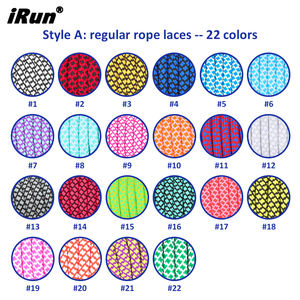 IRun-Cordones Redondos de Algodón de Alta Calidad, Cuerda Redonda de Algodón y Poliéster, Gruesa, Colorido, Arcoíris, Sneaker Shoestring - Product Image 2