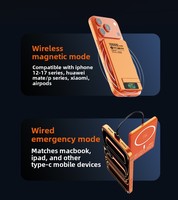 Batería de Respaldo Magnética Inalámbrica de Polímero de Litio, Banco de Energía de 20W con Carga Rápida, Ultra Delgado, de Aleación de Aluminio, Cargador Portátil para Teléfono Celular