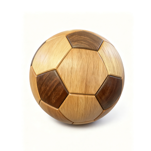 Juguete de <span class=keywords><strong>Madera</strong></span> para Ensamblar con Espiga y Mortaja, Diseño de Balón de Fútbol - Product Image 2