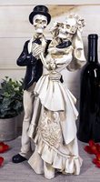 L'amour ne meurt jamais mariage mariée et marié squelette Couple dans la danse Pose Figurine 13.5 "grand jour des morts Halloween décor