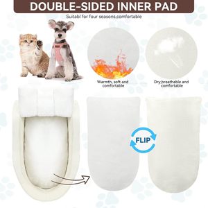 Luxury Dog Car Seat Center Console Booster Seat with Zipper Closure Nylon Material for Small Dogs (Champagne + Khaki) - Product Image 6