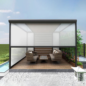 Smart Retractable Screen Sun Motorized <strong>outdoor</strong> <strong>window</strong> <strong>blinds</strong> Balcony Pergola Shade for Windproof <strong>Blinds</strong> - Product Image 1
