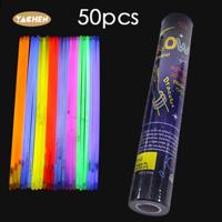 Bracelets lumineux YACHEN 50 pièces avec connecteurs, accessoires de fête néon, décorations pour Halloween, danse, mariage, anniversaire