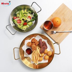 Nicety Spanish Stainless Steel <strong>Paella</strong> <strong>Pan</strong> Seafood Frying <strong>Pan</strong> With Double Handle Kitchen Restaurant Various Sizes Frying <strong>Pan</strong> - Product Image 4