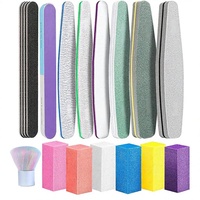 Ensemble de 6 limes à ongles et polissoirs en EVA, avec ponceuses à ongles droites et flexibles, grain 100, 180, 240, 280, 1000, 4000 pour manucure