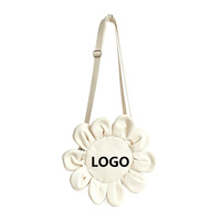 Bolsa Cruzada de Lona con Diseño Floral, Algodón Orgánico, Logotipo Personalizado para Niños y Uso Diario