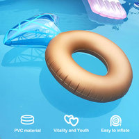 Anneau flottant de natation de diamant d'or de piscine gonflable Offre Spéciale pour les jouets extérieurs de partie de l'eau