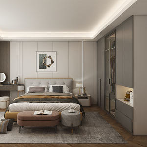 <span class=keywords><strong>Armadio</strong></span> Moderno Economico per Camera da Letto con Serratura e Chiave, Cabina <span class=keywords><strong>Armadio</strong></span> in Legno per la Casa, Design in Legno - Product Image 4