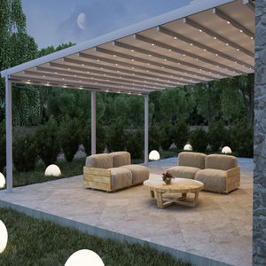 Pergola de jardin bioclimatique <span class=keywords><strong>sur</strong></span> <span class=keywords><strong>mesure</strong></span> avec réduction de 2 à 20 %, auvent rétractable en aluminium, gazebo, auvent métallique - Product Image 1