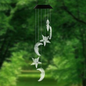 LED estrella móvil Solar, <span class=keywords><strong>en</strong></span> <span class=keywords><strong>la</strong></span> <span class=keywords><strong>noche</strong></span> de Navidad <span class=keywords><strong>la</strong></span> decoración del jardín viento Bell luces - Product Image 2