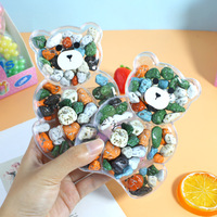 Collations pour Fêtes d'Enfants 500g Bonbons Gélifiés aux Fruits et Bonbons Durs en Forme de Pierre dans un Pot Cadeau