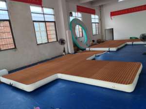 Plataforma Flotante Inflable en Forma de U, Muelle de PVC con Tecnología Drop Stitch para Lanchas y Motos Acuáticas, 3x2.4M, Blanca, Isla Flotante - Product Image 2