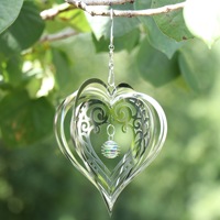 Hot Sale Mandala Windspiel Edelstahl Lager Rotierendes Windspiel Wind Spinning Butterfly Diamond Dynamic Chime