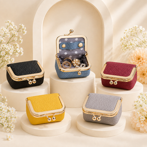 Sac en cuir PU mini en gros, pochette cadeau, sac de rangement portable pour bijoux avec logo personnalisé, petit sac à bijoux, souvenir de mariage - Product Image 2
