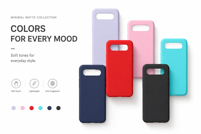 Ultra Slim Matte TPU Phone Case Soft Touch Lightweight Cover