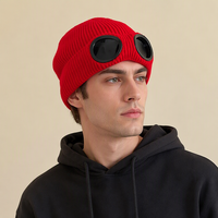 STAR HealthCare – Bonnet d'hiver unisexe chaud avec protection auditive et lunettes de pilote, 100 % acrylique, circonférence de la tête 56-58 cm, pour temps froid