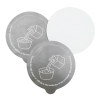 Couvercle en aluminium gaufré personnalisé avec impression de logo, scellable à chaud, pour bouteilles de lait et pots de yaourt