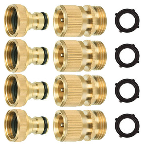 Brass Garden Hose <b>Quick</b> <b>Connectors</b> 3/4 Inch Male Female Fittings For Irrigation With O-Rings - Product Image 1