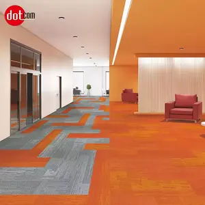 Tapete de azulejo comercial de luxo, tapete modular de nylon para hotel, piso intertravado, tapete moderno para escritório, quarto adulto, 50m