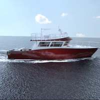 Bateau de pêche de loisir rapide en aluminium de 15 m, type yacht cabine, à vendre