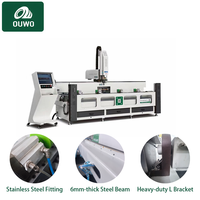 Machine de perçage et de fraisage CNC OUWO 3200 mm, cadre épaissi, durable, stable, précise, pour profilés en aluminium, cuivre et PVC