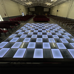 Piste de danse sans fil RVB 3D à effets LED en couleur DJ Club Infinity Mirror Illusion Glowing LED Dance Floor - Product Image 5