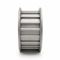 Poulie de distribution AT5 personnalisée 18T, alésage 5/6/8mm, largeur de courroie 10mm, en aluminium usiné CNC OEM avec vis de réglage pour entraînement linéaire d'imprimante 3D