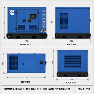 Grupo Electrógeno Diésel Industrial Silencioso de 25kW 45kW con Certificación EPA EAC |   Generador de Respaldo de Emergencia con Calentador de Motor Trifásico de 56 kVA - Product Image 6