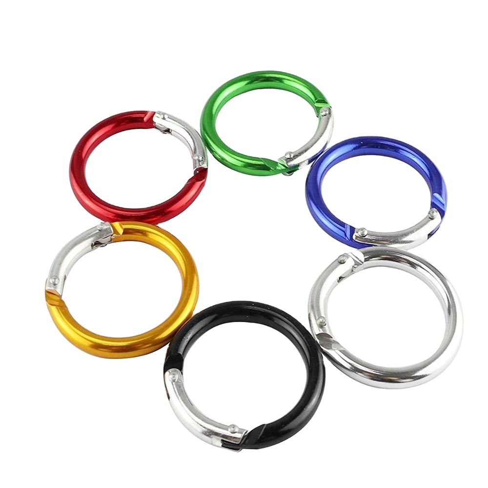 2 дюймовые круглые ювелирные крючки, кольцо для ключей, алюминиевый круглый карабин диаметром 5 см