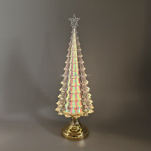 New 42.5cm Warm White <b>Light</b> Colorful Christmas <b>Tree</b> with Gold Base Desktop Decor - Product Image 3