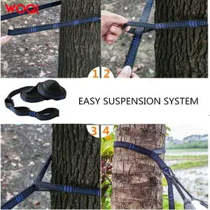 WOQI Outdoor Lightweight Tear Proof Parachute Nylon Waterproof Hammock Rain Fly Set