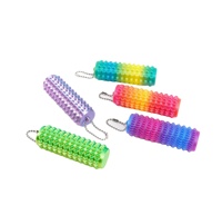 Llavero Masajeador Sensorial Portátil con Púas 3D Impreso para Alivio de la Ansiedad y Estimulación Sensorial para Adultos EDC