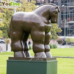 Famosa estatua de caballo de <span class=keywords><strong>Fernando</strong></span> Botero de bronce abstracto al aire libre - Product Image 5
