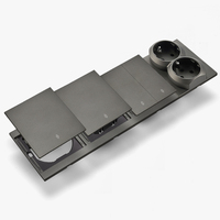 Interruptores y Enchufes de Pared WESA Ultrafinos con Botón Pulsador de 1/2/3 Vías, Enchufe Europeo de 1/2 Vía, Combinación Libre, Diseño Moderno de Lujo